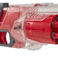 Elite Disruptor Blaster, 6-Dart Davul, 6 Elite Dart, Hızlı Ateş, Yarı Saydam Kırmızı