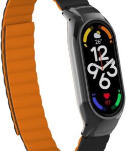 Xiaomi İle Uyumlu Mi Band 7 KRD-69 Kordon Siyah-Turuncu