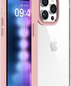 LABS Buff iPhone 15 Pro Max ile Uyumlu New Air Bumper Kılıf, Koruyucu Telefon Kılıfı (Pembe)