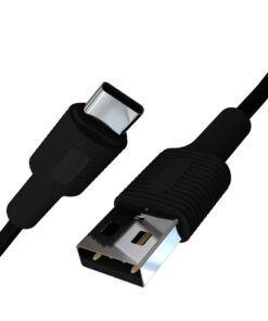 Coral USB A-C Hızlı Şarj Kablosu (Siyah + Siyah Uç) (120 CM)