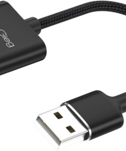 USB Ses Kartı 3.5mm Kulaklık ve Mikrofon Girişli Siyah
