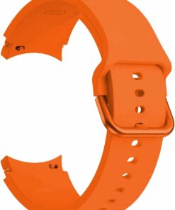 Samsung Galaxy Watch 4 Classic 46mm için Kordon Solid Silicone Band Turuncu [Galaxy Watch 4 Classic 46mm ile Uyumlu Kordon - Turuncu]