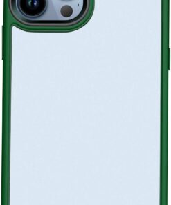 iPhone 12 | iPhone 12 Pro uyumlu HİBRİT TPU+PC Yarı Saydam ULTRASHOCK Kılıf (Koyu Yeşil)