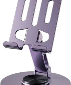 Metal Stand Tablet Telefon Tutucu 360 Derece Dönerli Ayarlanabilir Mor Telefon Tablet Standı Yüksek Kalite Masaüstü Stand
