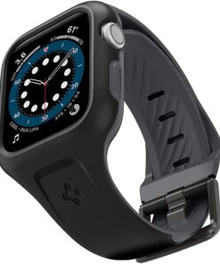 Apple Watch 40mm (Seri SE2/6/SE/5/4) Kılıf & Kordon Kayış Liquid Air Pro Black - AMP02020