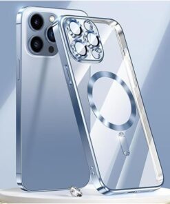 15 Pro Max Uyumlu Kılıf Kamera Lens ve Hoparlör Toz Korumalı Kablosuz Şarj Özellikli Esnek Silikon (Mavi)