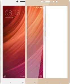 Xiaomi Redmi Note 5A Uyumlu Full Kaplayan Temperli 5D Ekran Koruyucu Cam (Gold)