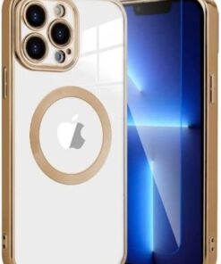 aks iPhone 13 pro Max uyumlu lens korumalı lazer kılıf gold