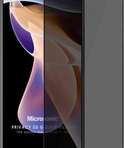 Xiaomi Redmi Note 11 Pro 5G Privacy 5D Gizlilik Filtreli Cam Ekran Koruyucu Siyah [Redmi Note 11 Pro 5G ile Uyumlu Ekran Koruyucu]