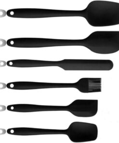 Yanmaz Yapışmaz Silikon 6'lı Pasta, Yumurta Fırçası, Kaşık Bıçak, Spatula Mutfak Seti