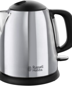 Hobbs 24990-70 Victory kompakt su ısıtıcısı, 1.0l, 2400W hızlı kaynatma fonksiyonu, paslanmaz çelik, optimize edilmiş ağız, su seviyesi göstergesi, dolum seviyesi işareti, seyahat su ısıtıcısı