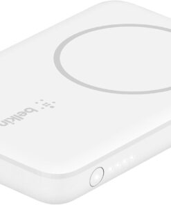 Manyetik Kablosuz Güç Bankası 2.5K (MagSafe ile Uyumlu Taşınabilir Şarj Cihazı, 2500 mAh Küçük Kapasiteli Kompakt Mini Hızlı Şarj, USB-C - USB-C Kablo Dahil) - Beyaz