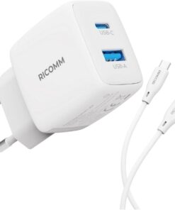25W GaN USB-C + USB-A Şarj Aleti PPS PD iPhone, iPad, Samsung, Xiaomi Uyumlu Hızlı Şarj Cihazı + 2 Metre Type-C 60W Şarj Kablosu