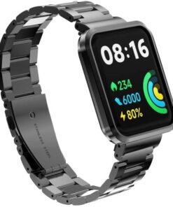 Xiaomi İle Uyumlu Redmi Watch 2 Lite KRD-60 Metal Kordon Siyah