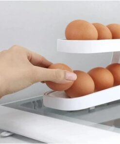 TOPTAN Pratik Buzdolabı Yumurta Standı 2 Katlı Raf Buzdolabı Organizer