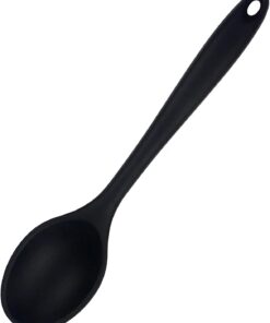 Silikon Mutfak Kaşığı, Isıya Dayanıklı (Siyah)