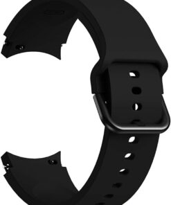 Samsung Galaxy Watch 7 44mm için Kordon Solid Silicone Band Siyah [Galaxy Watch 7 44mm ile Uyumlu Kordon - Siyah]