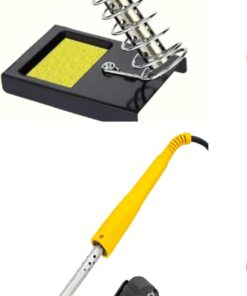 Metal Havya Lehim Standı Sehpası + Topraklı Havya Kalem Lehim Kaynak Cihazı Aleti 30 Watt Takımı