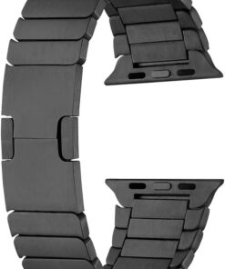 Apple İle Uyumlu Watch 38mm/40mm KRD-82 Metal Kordon Siyah