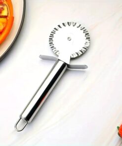 Çelik Tırtıklı Pizza Mantı Hamur Kesici Kesme Bıçağı Hamur Şekillendirme Ruleti