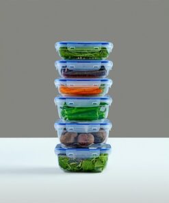 Home Sızdırmaz Kapaklı 6'lı Saklama Kabı Seti, Contalı PP Plastik, Çeşitli Boyutlar (3x975 ml, 3x1400 ml), Gıdaları Güvenle Saklayın, Mutfakta Düzen Sağlayıcı