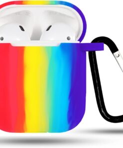 Trend Apple AirPods 2/1 Nesil Uyumlu Kılıf Gök Kuşağı Renkli Silicone kılıf (Silikon)