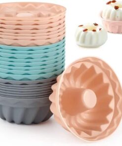 Home Göbekli Muffin Pisirme Kalıbı 6 Adet Silikon Kek Kalıbı Muffin Cupcake Kalıbı Kek Çikolata ve Sade Kek için Silikon Pişirme Kalıbı (6)