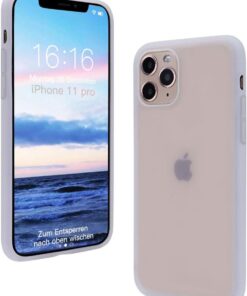 iPhone 11 Pro için kılıf, ultra ince silikon kılıf, şeffaf cep telefonu kılıfı, çizilmez kılıf, düşmeye karşı koruyucu kılıf, parmak izi bırakmaz, tampon, iPhone 11 Pro için - beyaz