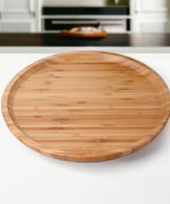 Bambu Lüx Yuvarlak Servis 30 * 30cm, Sunumluk & Çerezlik Sunum Tabağı