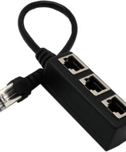 RJ45 3'lü Dağıtıcı Splitter, Rj45 Dağıtıcı, 3lü Ethernet Uzatma Kablosu, Kablo, 3 Sokete Fiş, Aktarım Bağlantısı, Ayırıcı