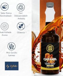 Tüfekçi - Frambuaz Şurubu, Tatlı ve Tart, Kokteyller ve Limonatalar için Harika, Plastik Şişe-Gerçek Şeker (750 ml)
