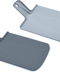 Joseph Chop2Pot Plus – 2 parçalı katlanabilir kaymaz kesme tahtası seti, bıçak dostu (normal) – mavi