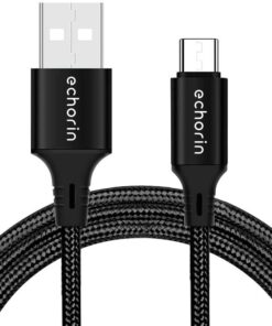 USB-A'dan USB-C'ye Örgülü, 1 Metre, Hızlı Şarj ve Data Kablosu, Siyah