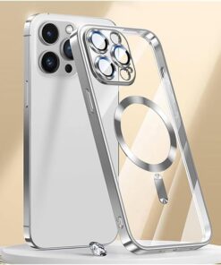 15 Pro Uyumlu Kılıf Kamera Lens ve Hoparlör Toz Korumalı Kablosuz Şarj Özellikli Esnek Silikon… (Gümüş Rengi)