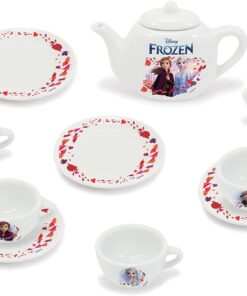 310538, Frozen Oyuncak Porselen Çay Seti, Fincan, Tabak, Çaydanlık, 12 parça, Lisanslı, Frozen Porcelain Tea Set