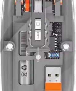 Şeffaf Kablosuz Mouse USB Reciever ile Bağlan Modern Transparan Tasarım ile Tarzını Yansıt M233 (Gri)