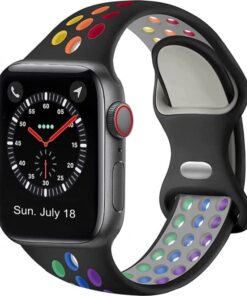 Trend Apple Watch Seri 1/2/3/4/5/6/7/se Delikli Silikon Akıllı Saat Kordon Kayış 42-44-45mm