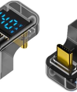 U Şekil Type C To Type C 140W 40Gbps Çevirici OTG Dijital Göstergeli OTGUC