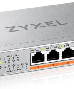 5-Port PoE 2.5G Multi-Gig Unmanaged Switch | 4x PoE++ (60W) ile @ 70W | 1x 10G SFP+ | Masaüstü veya Duvar Montajı [XMG-105HP]