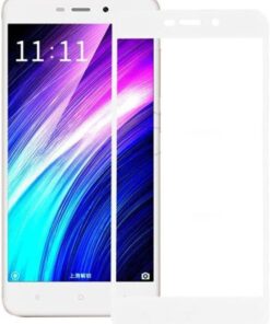 Xiaomi Redmi 4A Uyumlu Full Kaplayan Temperli 5D Ekran Koruyucu Cam (Beyaz)