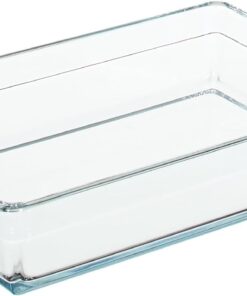 Borcam Premium Dikdörtgen Tepsi, 20 cm x 29 cm, Şeffaf, 2.5 Litre