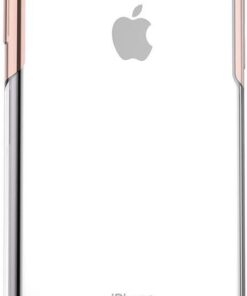 Apple iPhone XS Max ile Uyumlu 6.5 Dört Köşeli Lazer Rose Gold Cep Telefonu Kılıfı