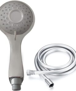 Power Shower Yüksek Basınçlı Duş Seti/Ekstra Uzun 150cm PVC Duş Spiral Hortumu ve 5F Masaj Başlık