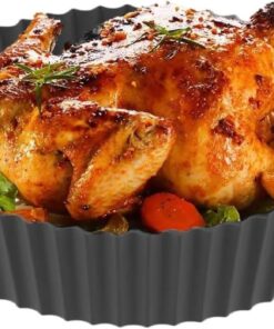 Airfryer Silikon Pişirme Kalıbı - Air Fryer Aksesuarı, Pişirme Kağıdı - Siyah (bpa Free)