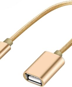 USB 3.0 to Type-C OTG Adaptör Dönüştürücü - 4 Farklı Model (Örgülü Altın)