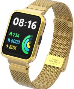 Xiaomi İle Uyumlu Redmi Watch 2 Lite KRD-66 Metal Kordon Gold