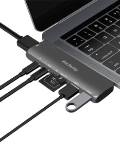 Type-C Adaptör USB Çoklayıcı Type-C Çevirici Hdmi Dönüştürücü Data Transferi Destekl Gri