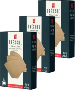 Kahve Filtresi 4 Numara (Büyük Boy) Naturel Kağıt 3X100 300'lü Paket
