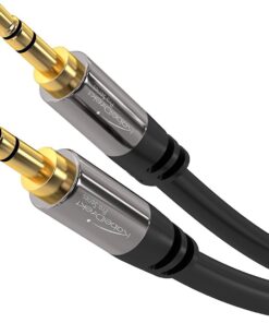 – Aux Kablosu, 3,5mm Jak Kablosu – 2,75m – Kırılmaya Dayanıklı Metal Fişler – 0,3-10m arasında mevcut (Ses/Kulaklık Kablosu/Aux Kablo, PC/Dizüstü Bilgisayar, Araba ve HiFi, siyah)