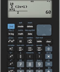 Instruments TI-30X Pro Mathprint okul hesap makinesi (4 satırlı yüksek çözünürlüklü ekran, güneş enerjisi ve pille çalışır), siyah